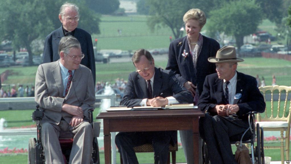 George Bush signing ADA