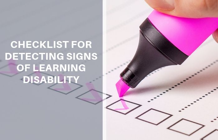 learning disability signs checklist