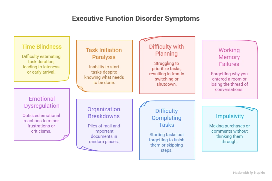 Understanding Executive Dysfunction: Symptoms, Causes, and Treatment Strategies (EFD) 1 Signs Symptoms Executive Function Disorder